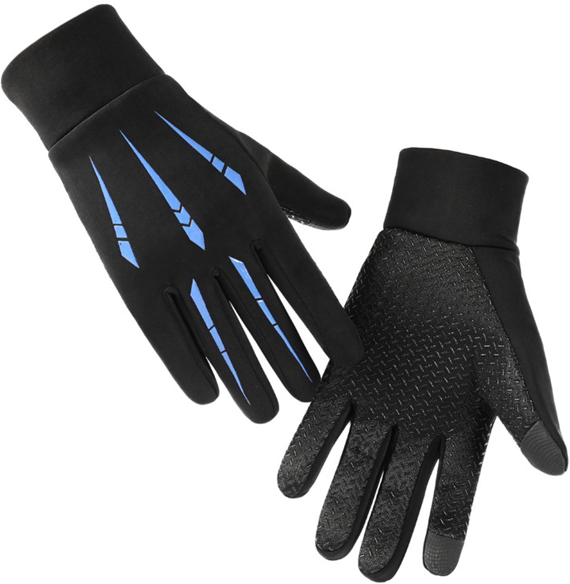 Full-finger winter gloves - touchscreen, fleece-lined, warm, thickened, waterproof, windproof, and non-slip for outdoor cycling. - Image 5
