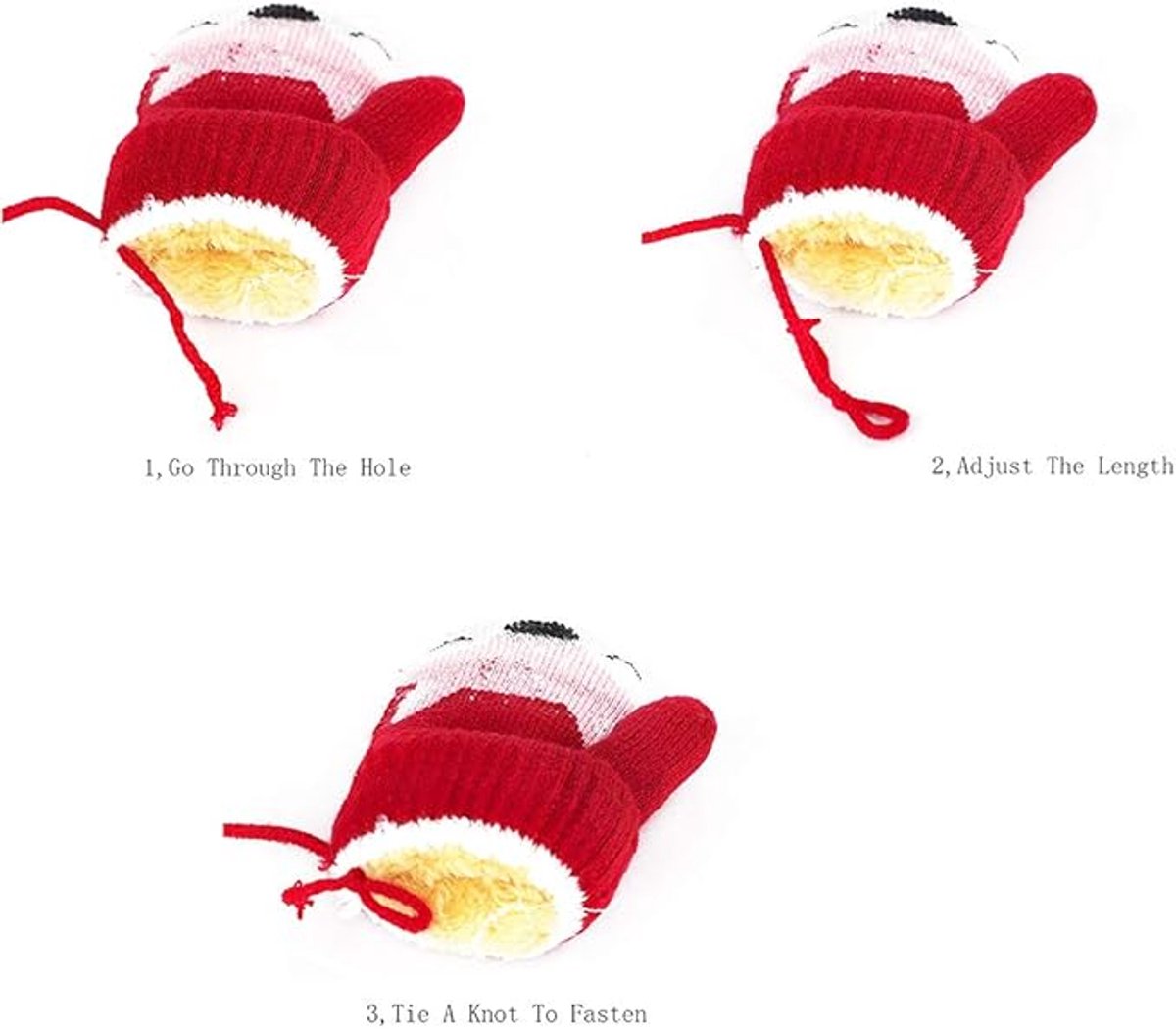 Winter gloves - Knitted winter gloves for boys and girls, with warm fleece lining, suitable for children aged 0-3 years. - Image 3