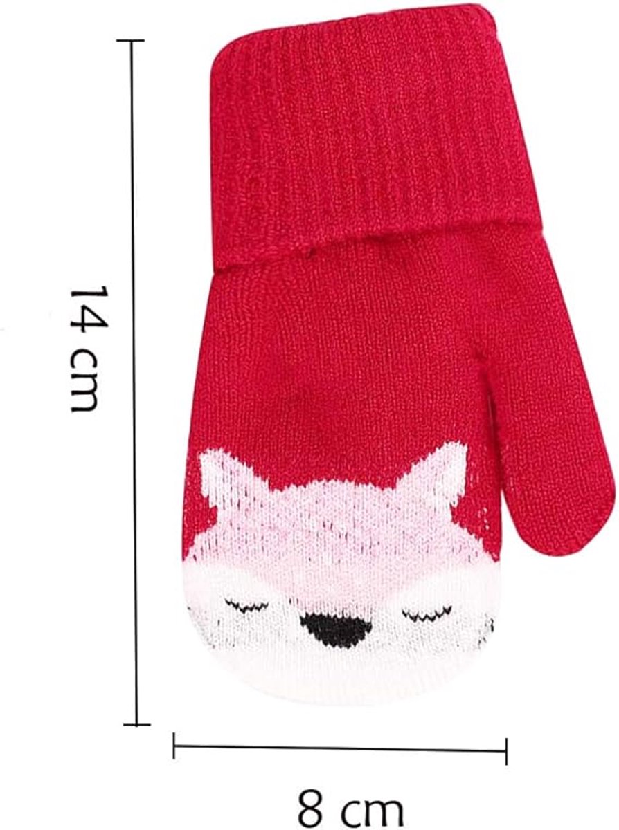 Winter gloves - Knitted winter gloves for boys and girls, with warm fleece lining, suitable for children aged 0-3 years. - Image 4