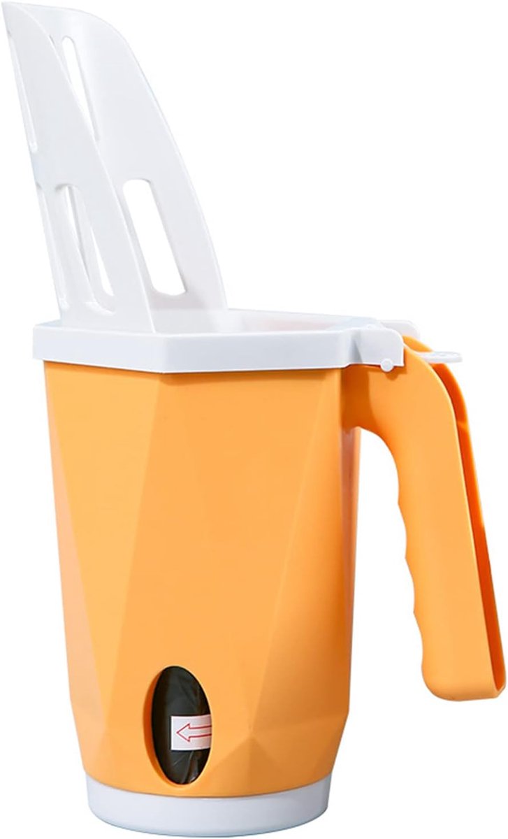 Cat Litter Scoop - Cat Litter Scoop with Collection Bin - Innovative Cat Litter Scoop Set with Waste Bin - Removable Scoop Holder - Large Capacity & Foldable (Yellow) - Image 1