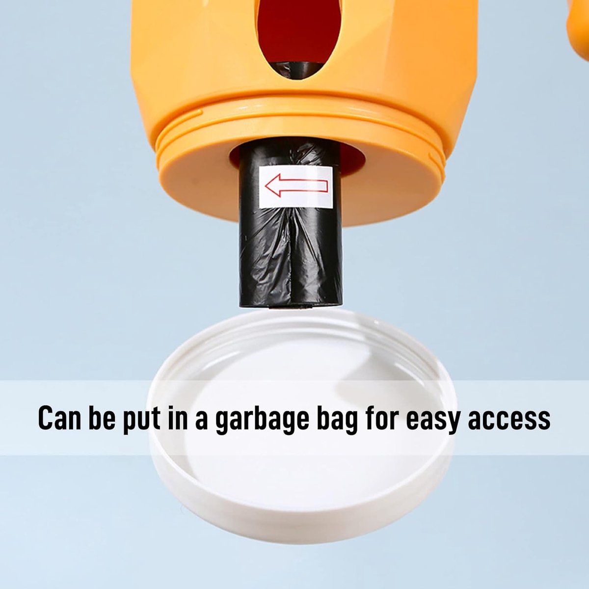 Cat Litter Scoop - Cat Litter Scoop with Collection Bin - Innovative Cat Litter Scoop Set with Waste Bin - Removable Scoop Holder - Large Capacity & Foldable (Yellow) - Image 2