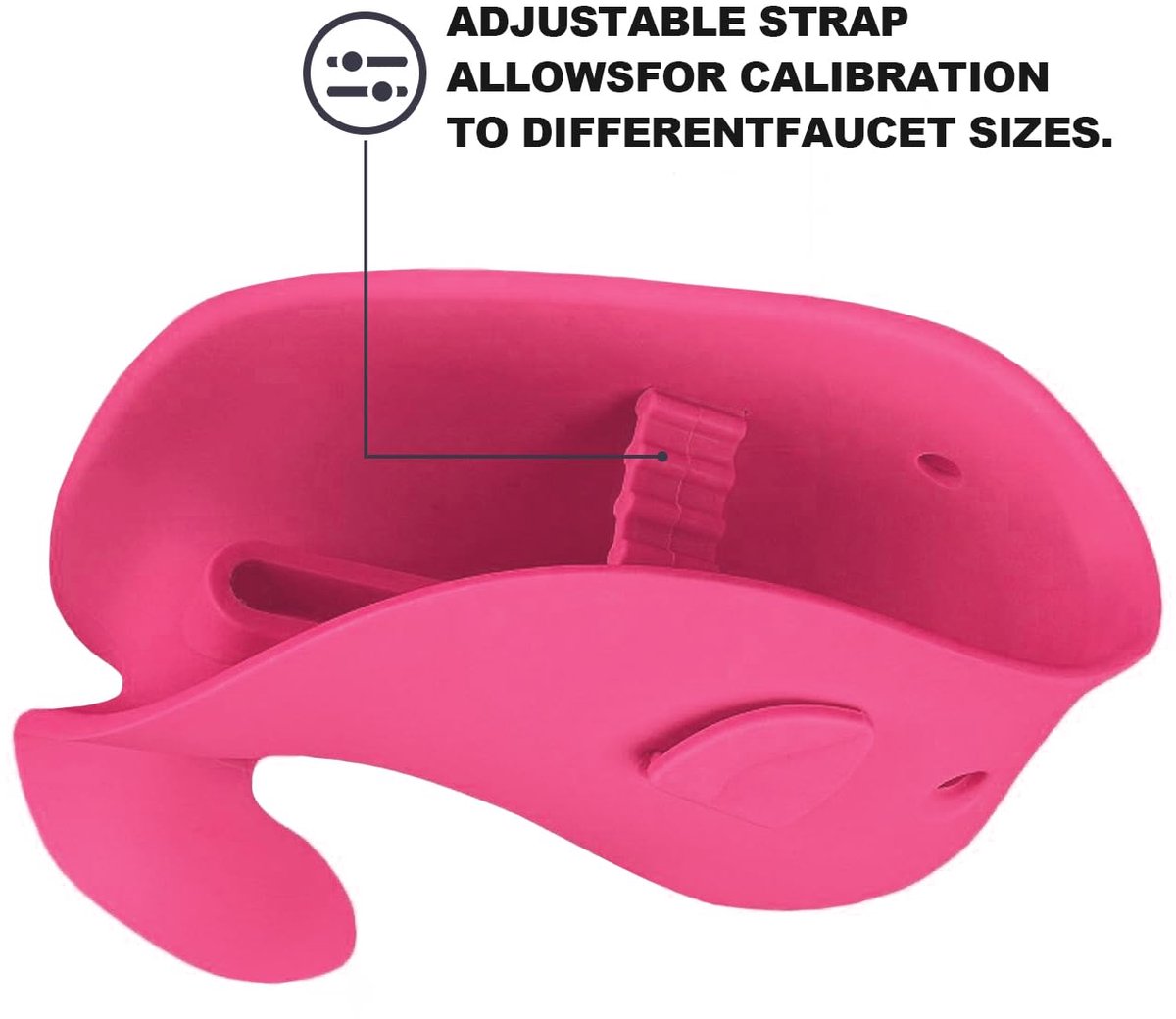Baby Bath Faucet Cover - Soft silicone safety protector for children, toddlers and babies - Cute whale design, nice bath gift for children - red - Image 2