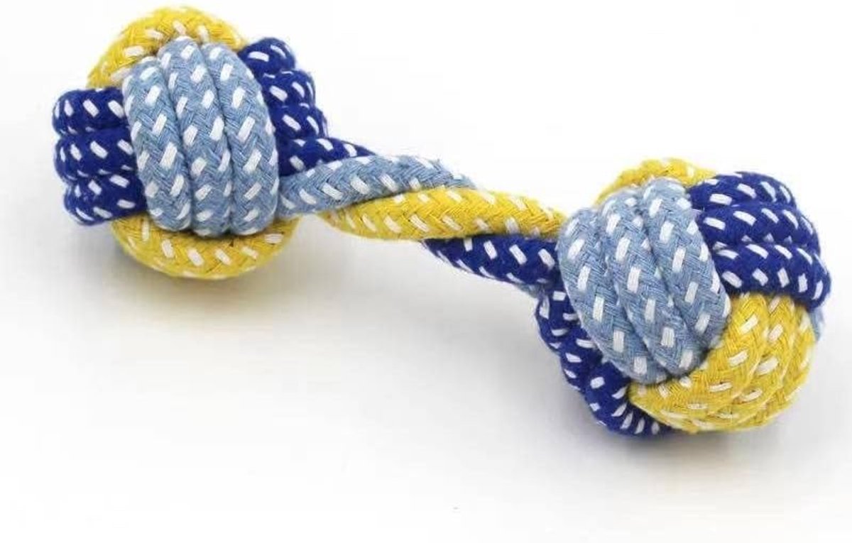 Dog toy - Cleans teeth - Knot & Carrot design - Durable braided cotton rope - Break-resistant chew toy - Suitable for puppies - Image 5