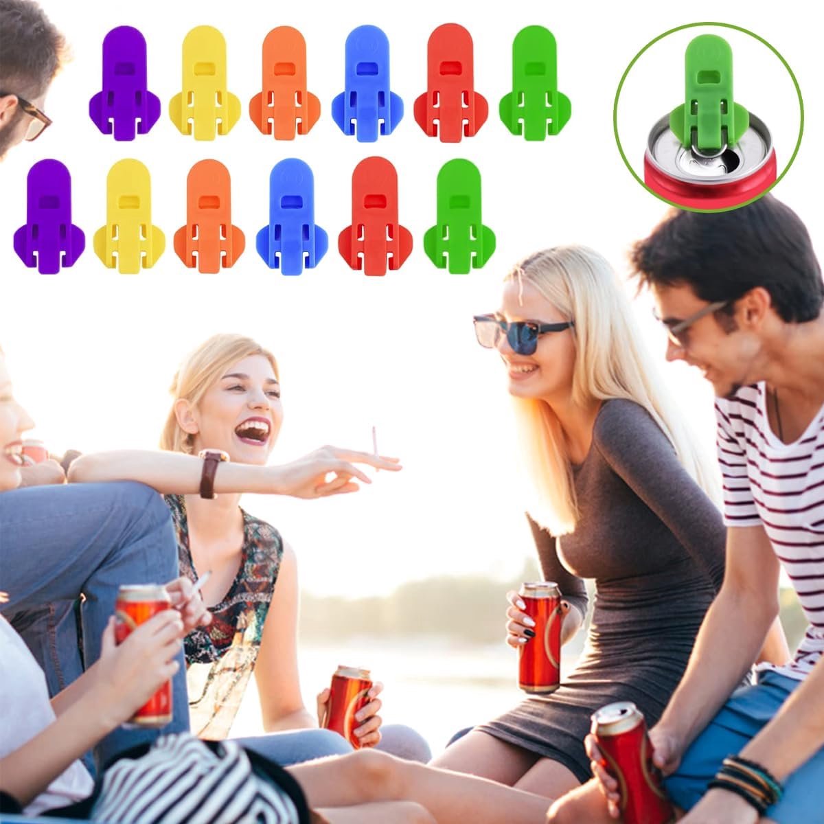 12-piece Getränkedosenöffner-Set – from Plastic – supplied for Cola, Beer, Fresh Drinks, Lemonade usw., single Dosenöffner - Image 5