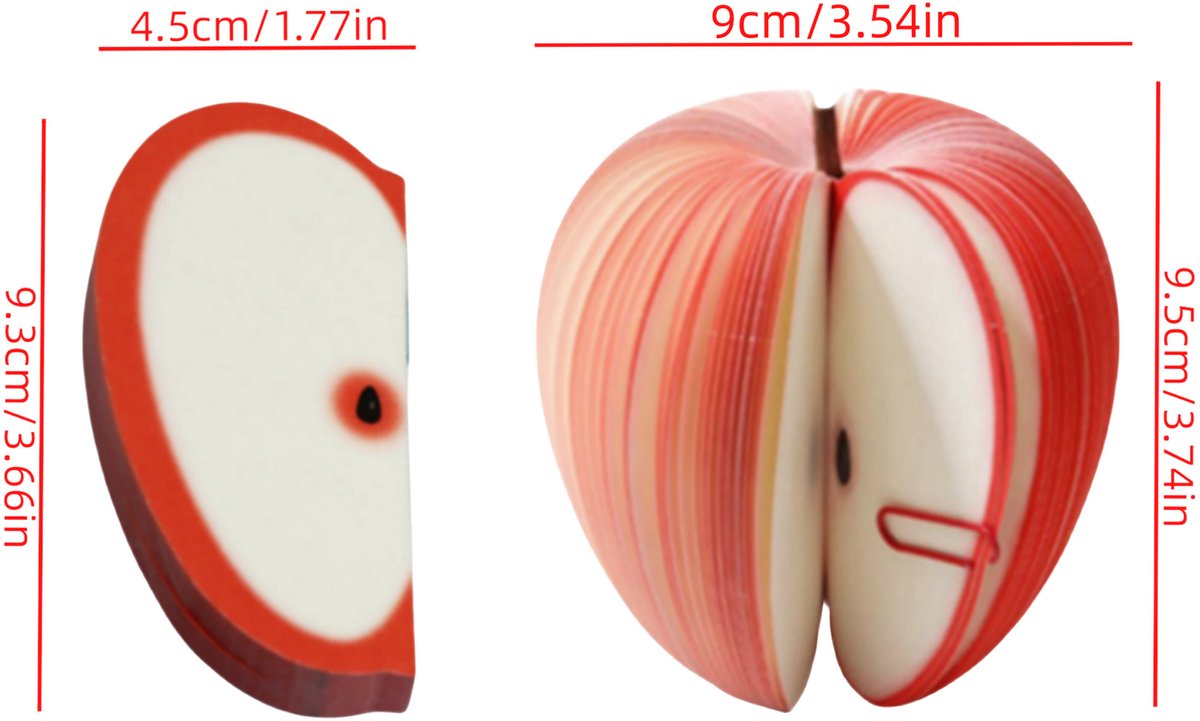 Sticky Notes - Fruit-Shaped 3D Non-Stick Notes - Fun DIY Memo Pads - Creative Practical Three-Dimensional Table Decoration Post Notebooks - Office Decorations Office Supplies - Image 5