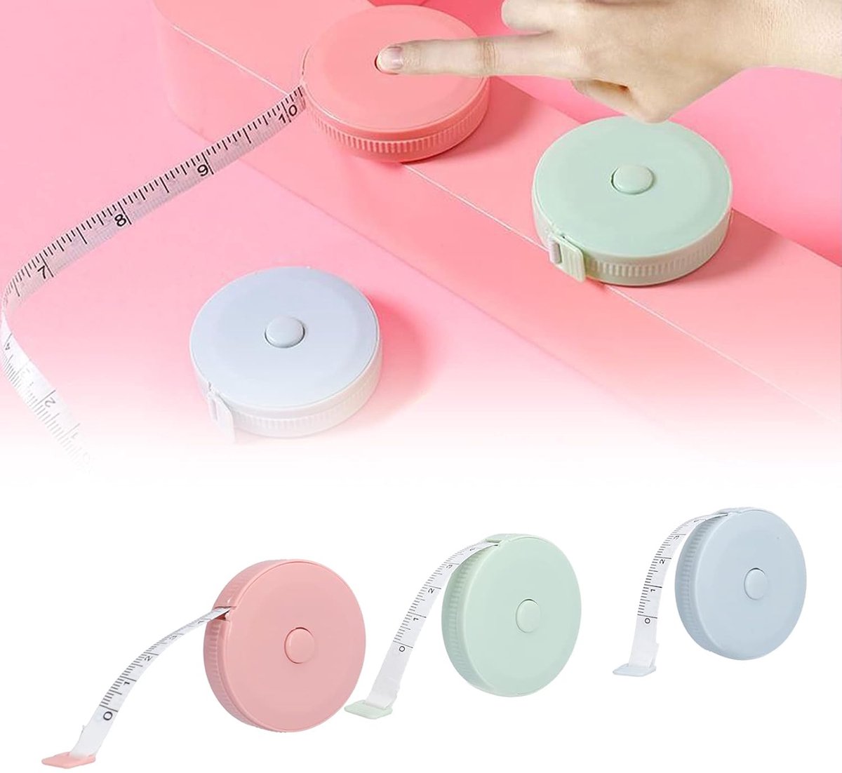 Measuring Tape - Mini Measuring Tape - Clothing Measuring Tape - 1.5 Meter Body Measurement - Soft and Flexible Ruler - For Tailors and Crafters (3 pieces) - Image 4