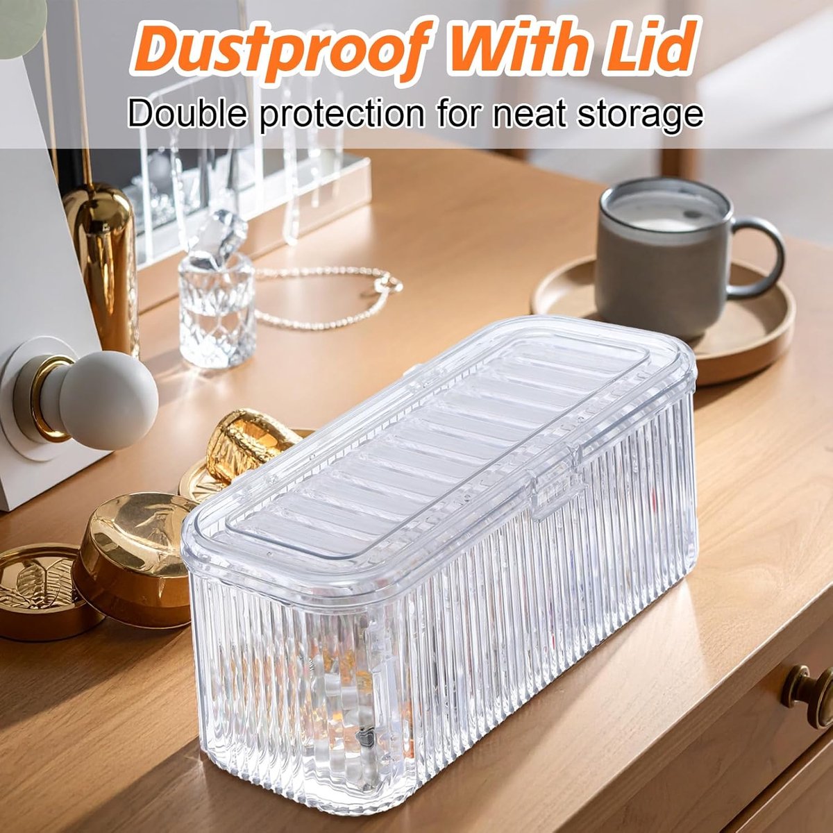 Jewelry Organizer - Travel Jewelry Organizer - 12 Compartments for Bracelets, Earrings, Rings, and Necklaces - Transparent Display Box - Portable, Travel-Friendly Storage - Image 2