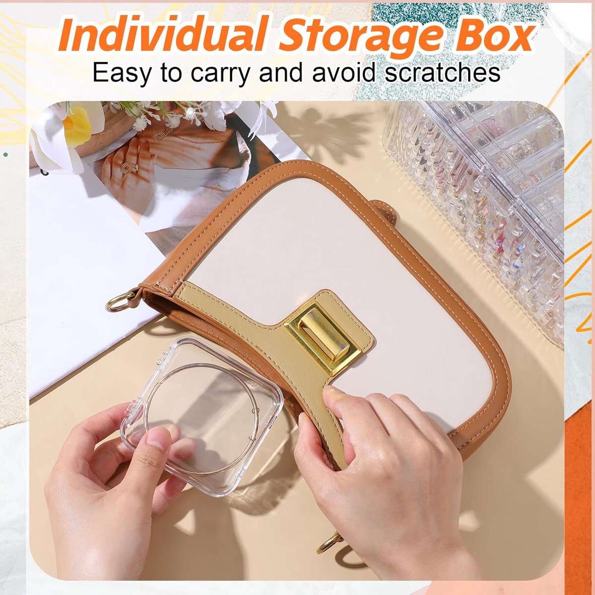 Jewelry Organizer - Travel Jewelry Organizer - 12 Compartments for Bracelets, Earrings, Rings, and Necklaces - Transparent Display Box - Portable, Travel-Friendly Storage - Image 3