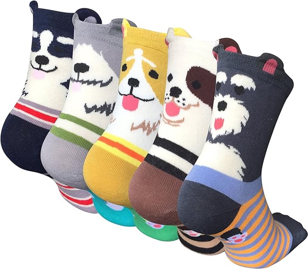 Cute and adorable animal pattern socks for women - cat and dog patterns - Christmas and birthday gifts - One Size Fits All - Image 1