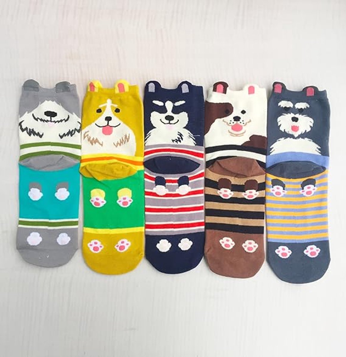 Cute and adorable animal pattern socks for women - cat and dog patterns - Christmas and birthday gifts - One Size Fits All - Image 3