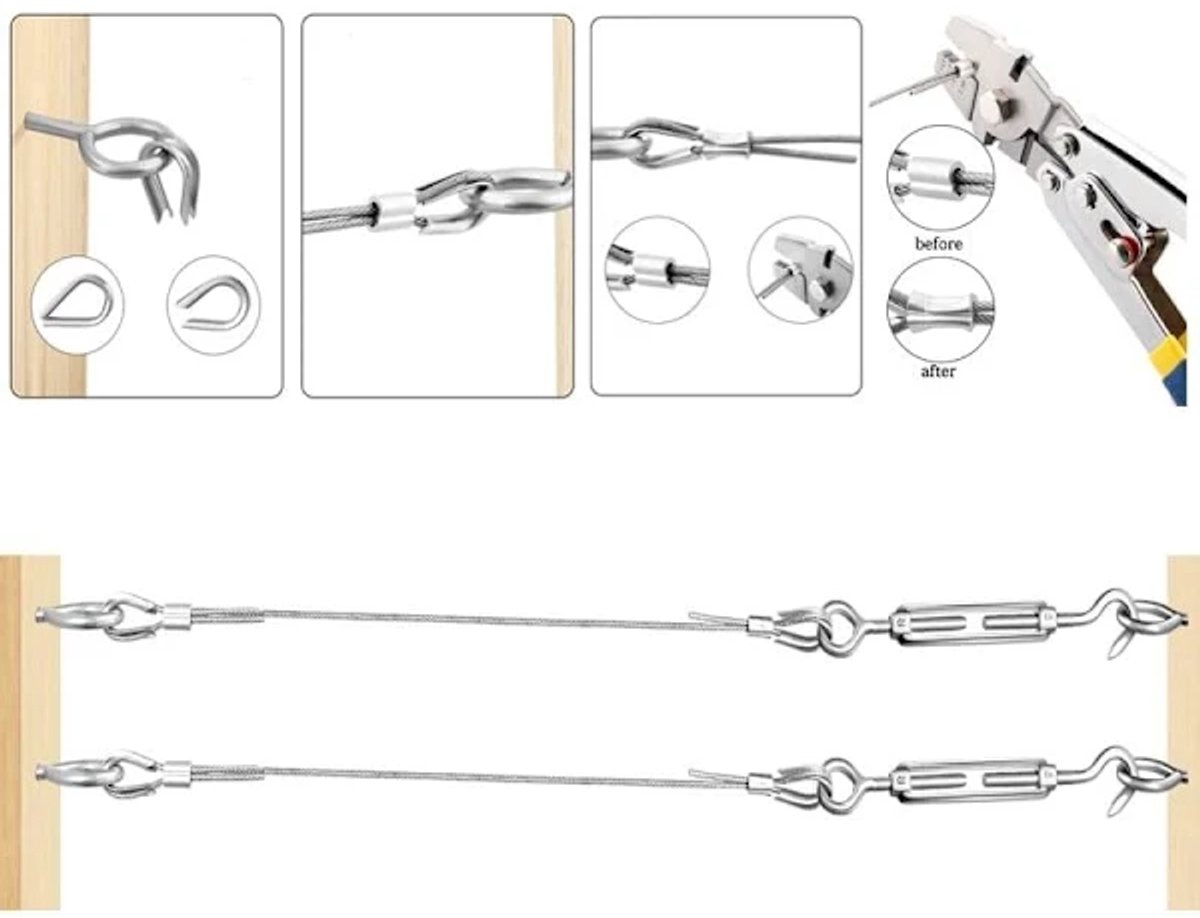 Stainless Steel Thread Set – 30M×2mm, with M5 Spanner, for plants - Image 4