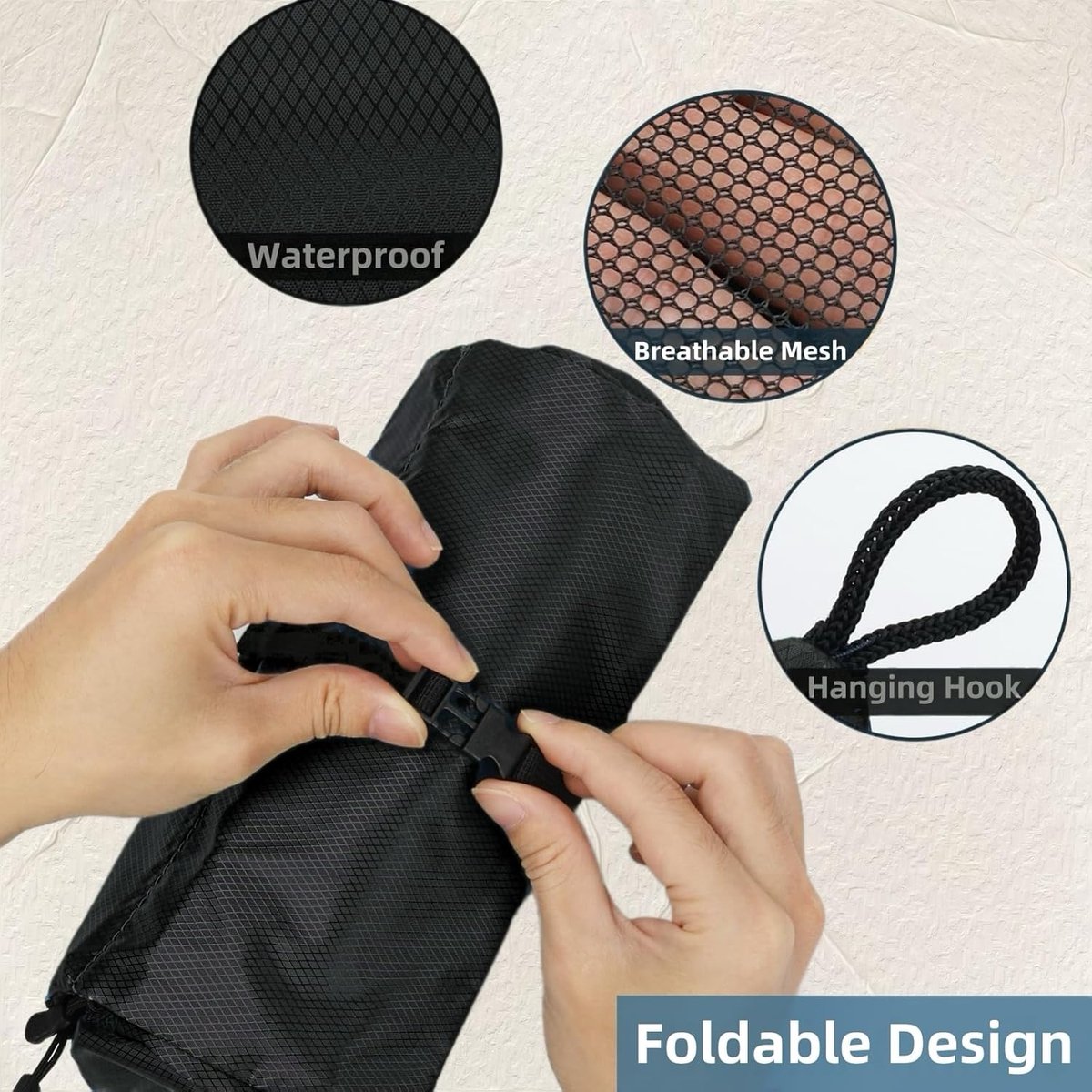 Men's travel toiletry bag - Hanging toiletry bag with waterproof shaver organizer - Makeup and travel essentials container with multiple compartments - Outdoor gift for men (black) - Image 2
