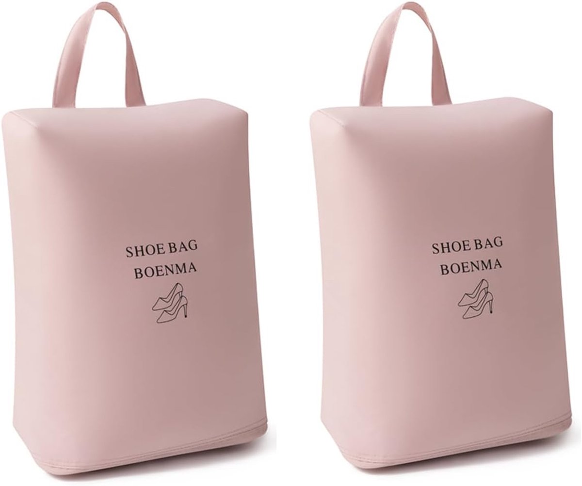 2-piece shoe bag - Travel and home organization - Sealed and waterproof shoe bag - breathable and odor-free for freshness (off-white) - Image 1