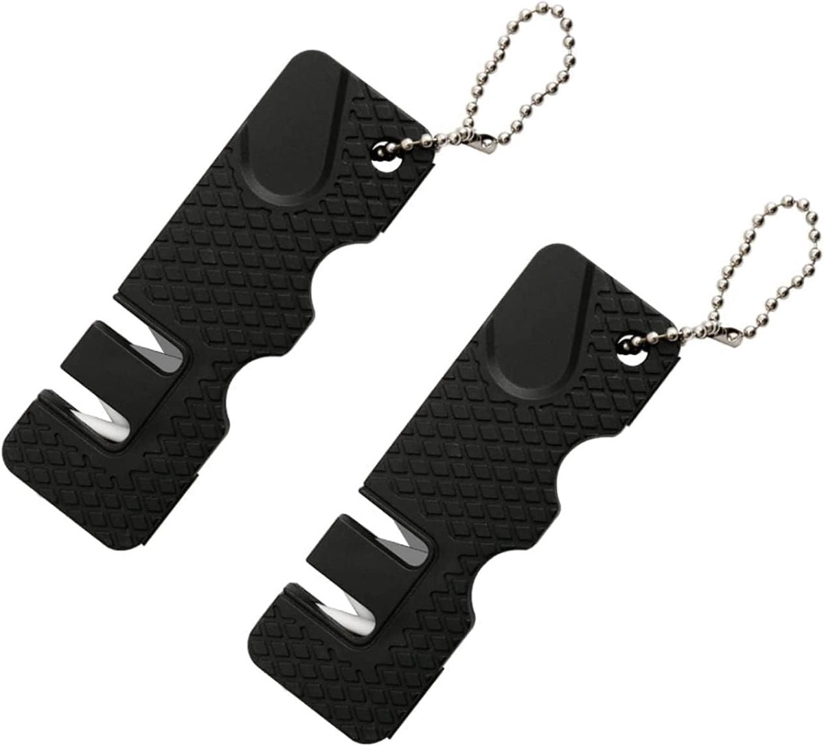 Knife Sharpener-Honing Steel - 2-pack mini Anti-Slip Sharpening Stones for Outdoor Tools, Kitchen, Multifunctional Portable Mini Sharpening Stones - Perfect for Outdoor Travel (Black) - Image 1
