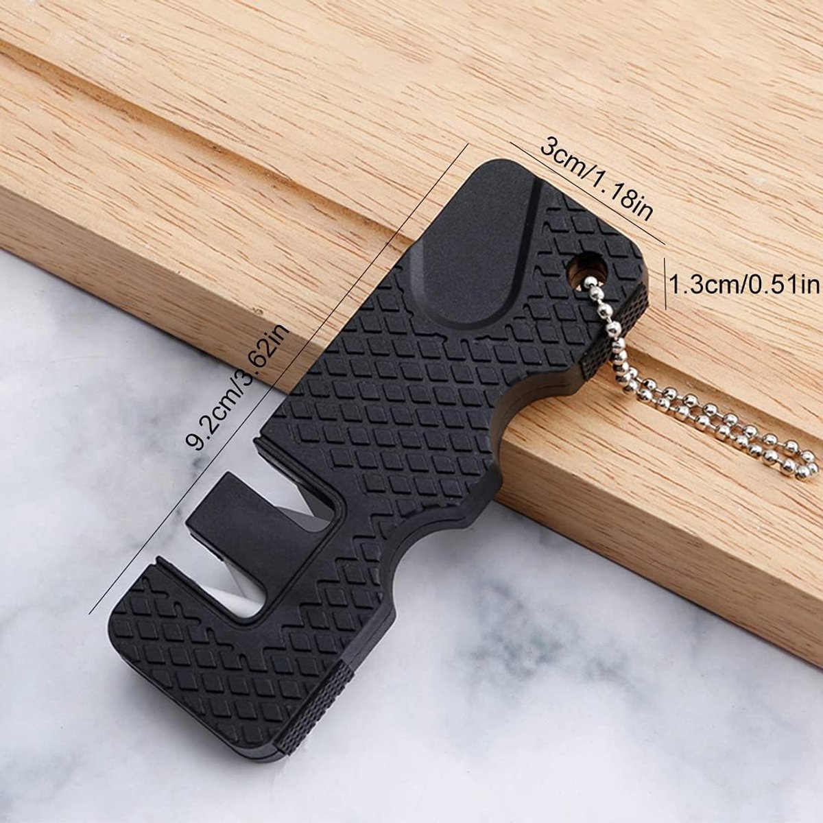 Knife Sharpener-Honing Steel - 2-pack mini Anti-Slip Sharpening Stones for Outdoor Tools, Kitchen, Multifunctional Portable Mini Sharpening Stones - Perfect for Outdoor Travel (Black) - Image 5