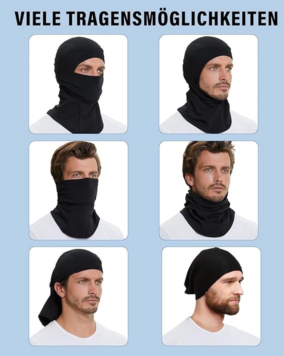Face mask - Winter Sturmhaube Fahrrad Motorrad Ski Schlauchschal (Unisex) Black - Image 4