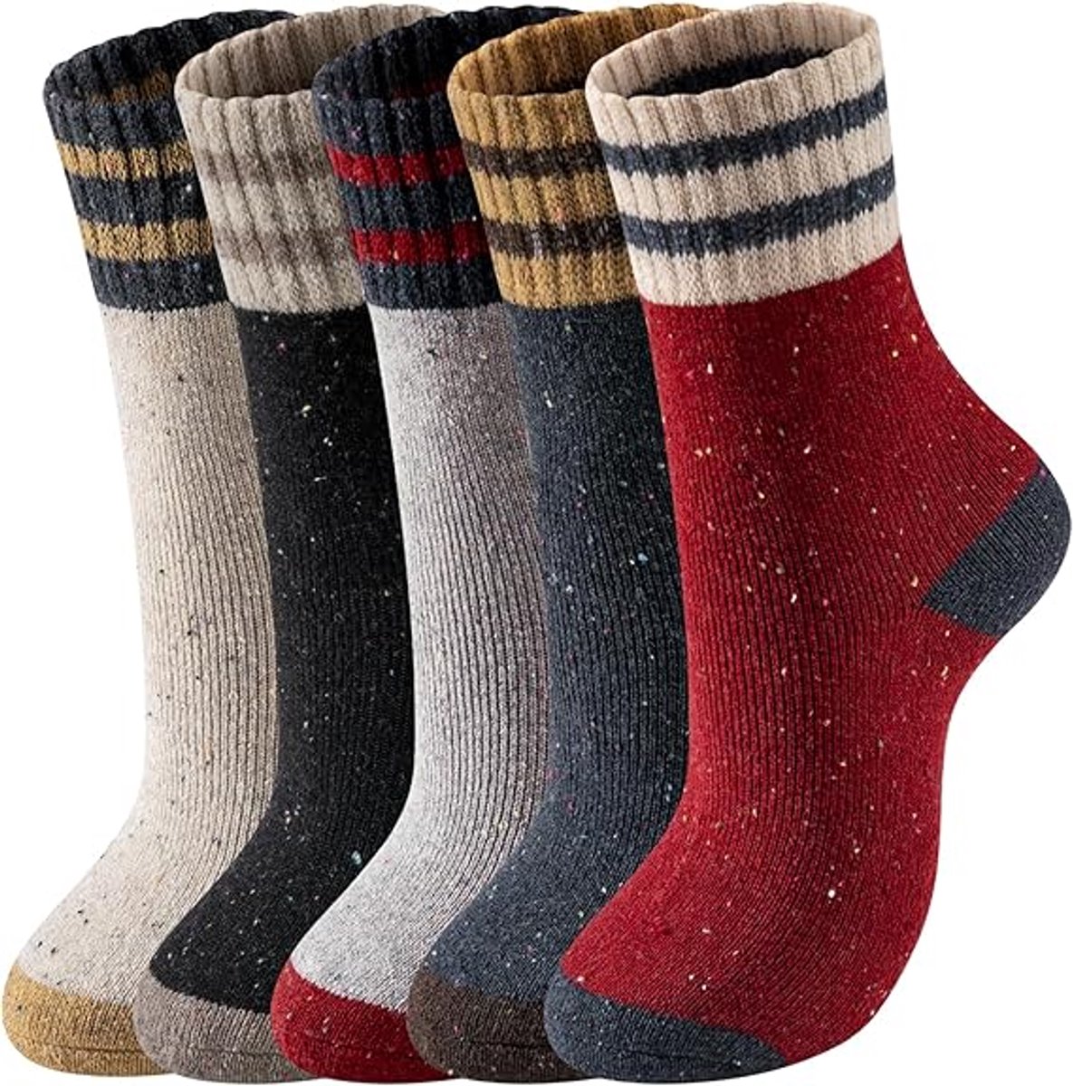 Thermal socks - Soft, thick, warm - Vintage knit - Casual socks - Image 1