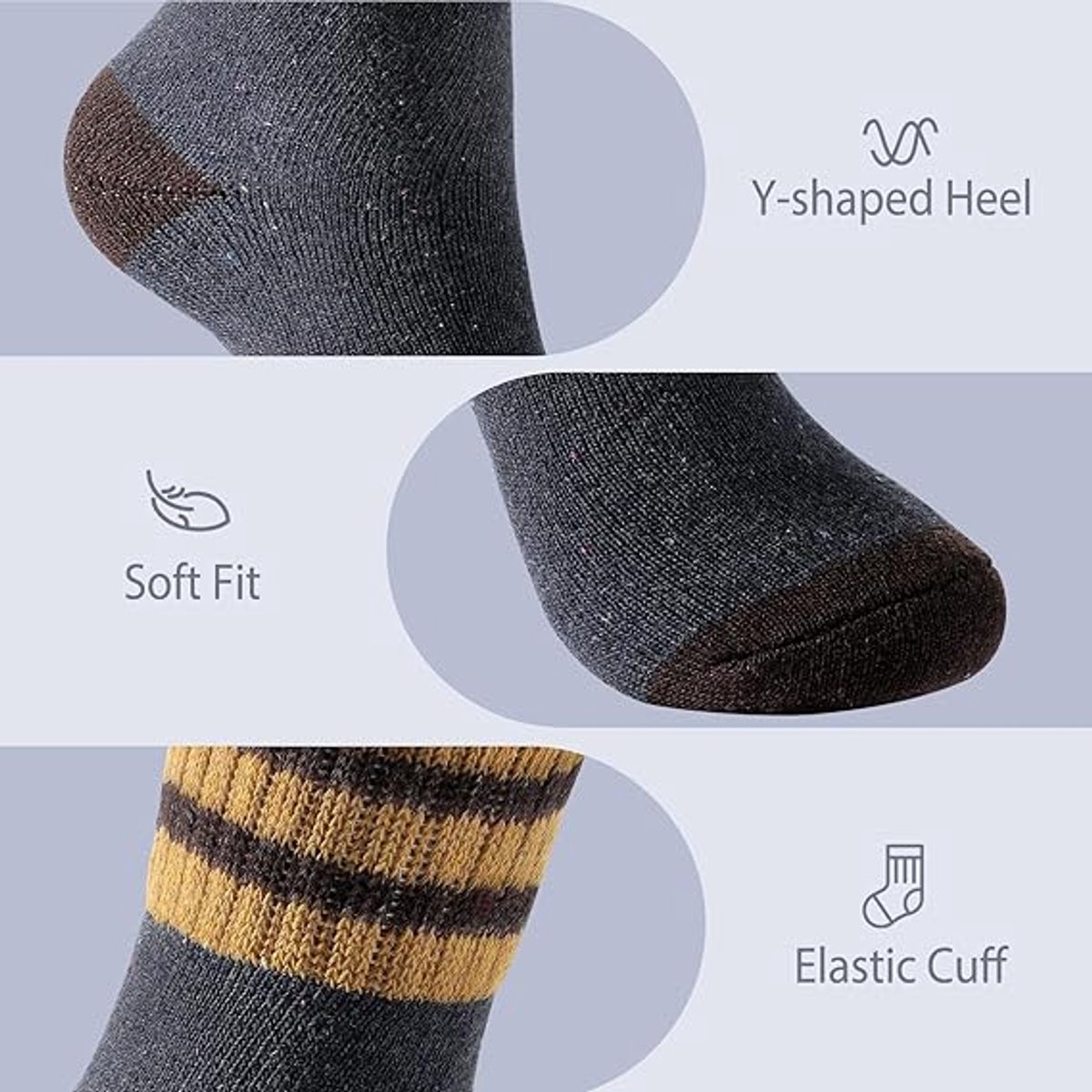 Thermal socks - Soft, thick, warm - Vintage knit - Casual socks - Image 2