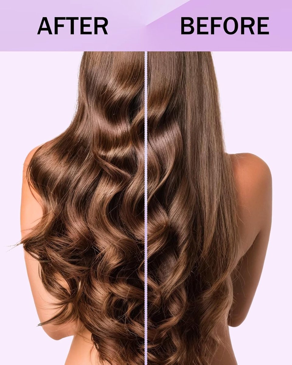 Heat-free hair curlers -Curling rollers- curling set- Blow-dry effect without heat overnight -Soft cap and sleepy bow design -Comfortable curls while you sleep for long hair- pink - Image 3