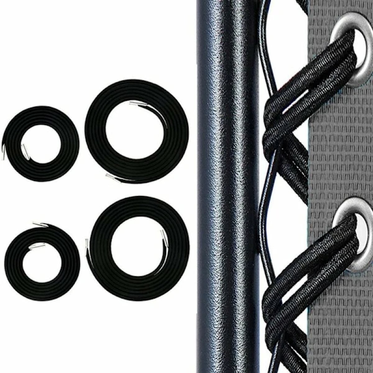 Elastic band for 1 set – Black, 2 long + 2 short (export model) - Image 1