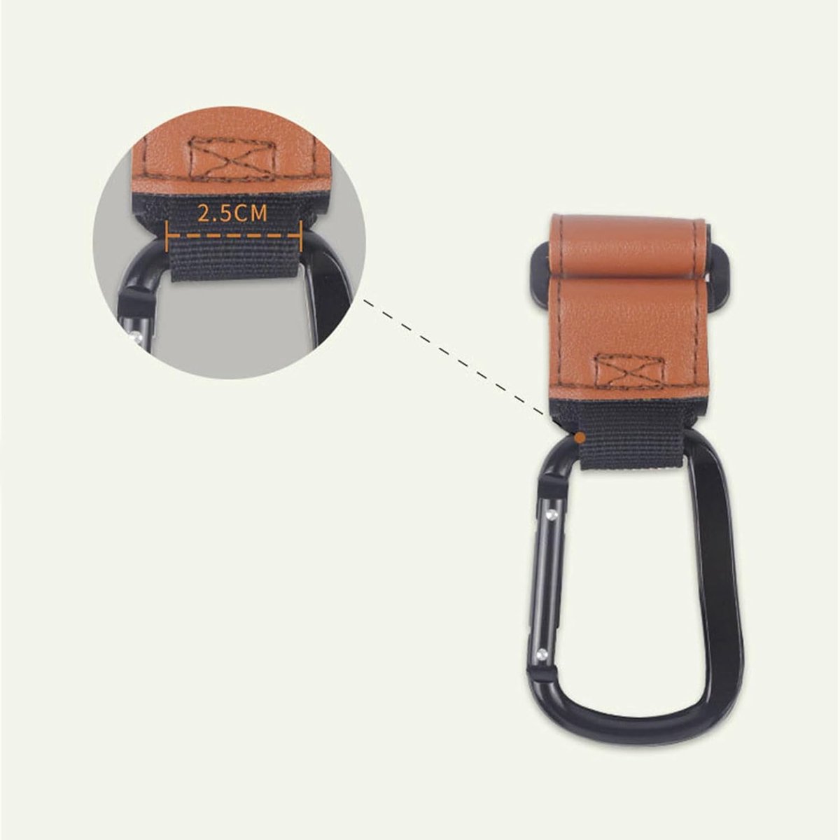 Hanging hook Carabiner hooks - shopping bags Mommy - Bag hook Bag clip for outdoor travel - 5 pieces - Image 1