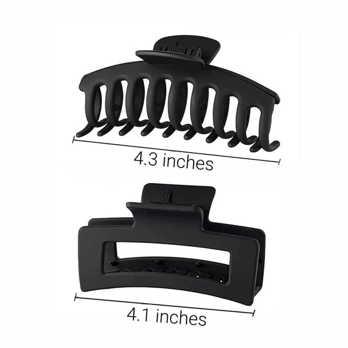 8 Pieces Rectangular Hair Grips 4.3 Inch - Anti-Slip - For Thick & Thin Hair - Image 3