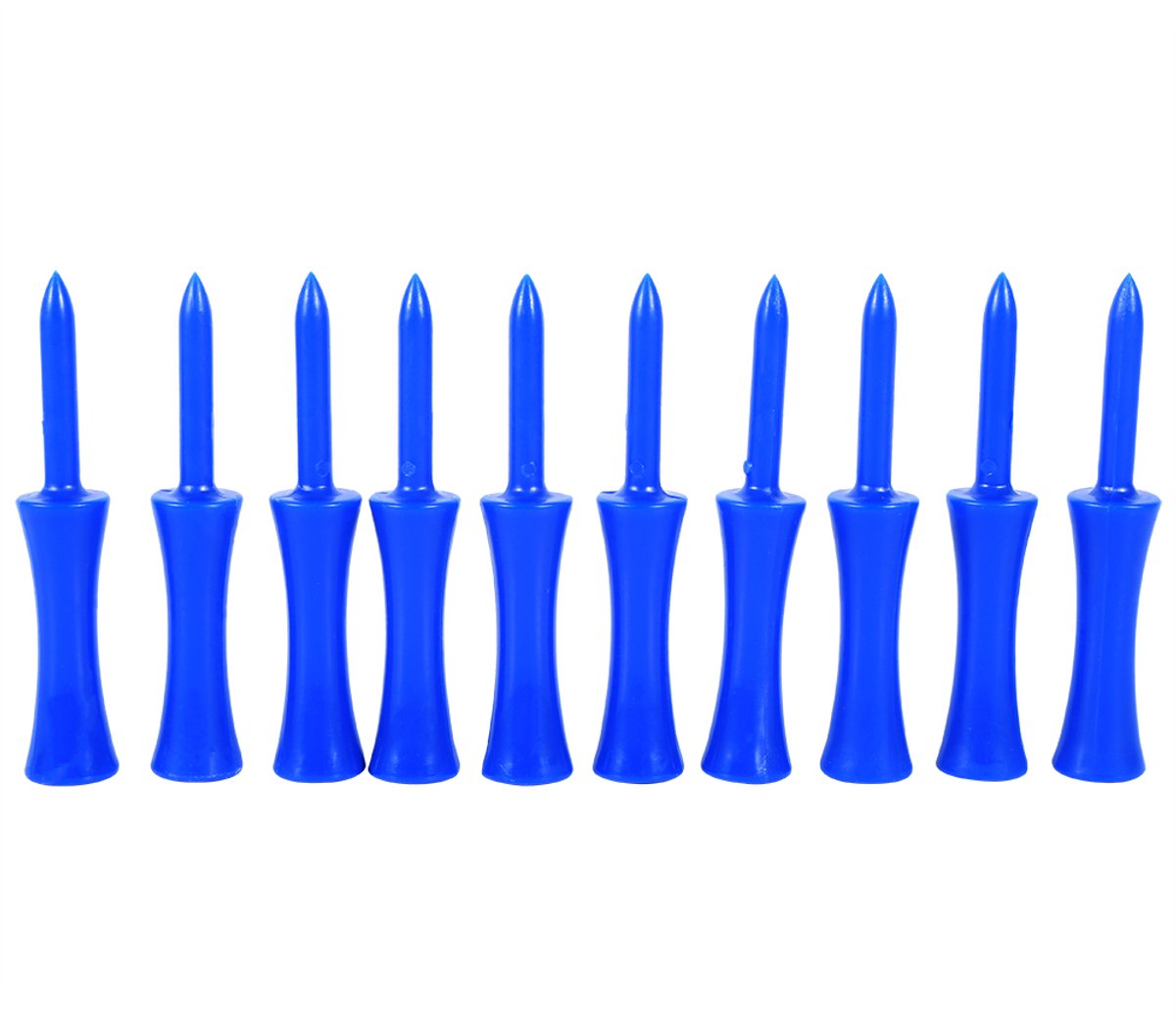 Plastic Golf Tees 100-piece – Blue, 68mm, random color – Golf accessories – Golf set – Golf tee - Image 1