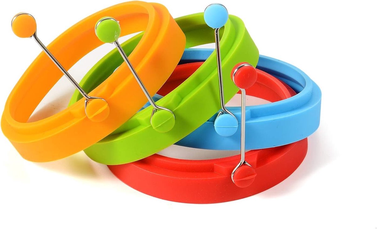 4 Silicone Egg Frying Pans - Non-stick - FDA Certified - For Eggs & Pancakes - Image 1
