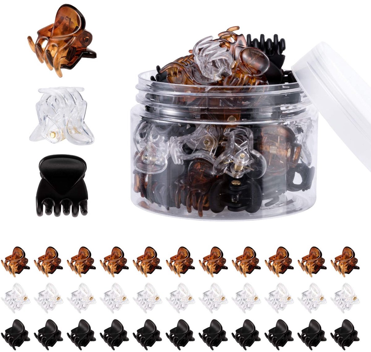 Hair Clips - 36 Pieces 3 Colors - Mini Size 1/2 Inch - Strong Grip for Children and Adults - Image 1