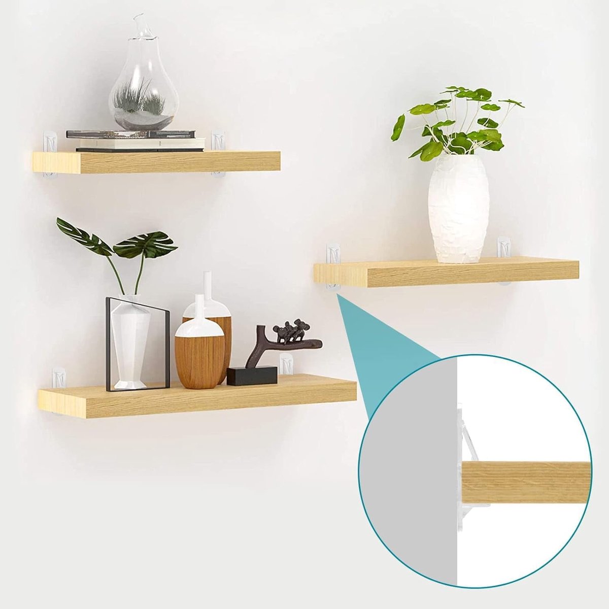 Support nails - 20 plastic shelf support nails with snap closure - 6 mm shelf nails - self-locking bracket clips - transparent shelf nails - suitable for kitchen cabinets, furniture, and bookshelves - 6 mm nails x 5/8 inch thick shelves - Image 3