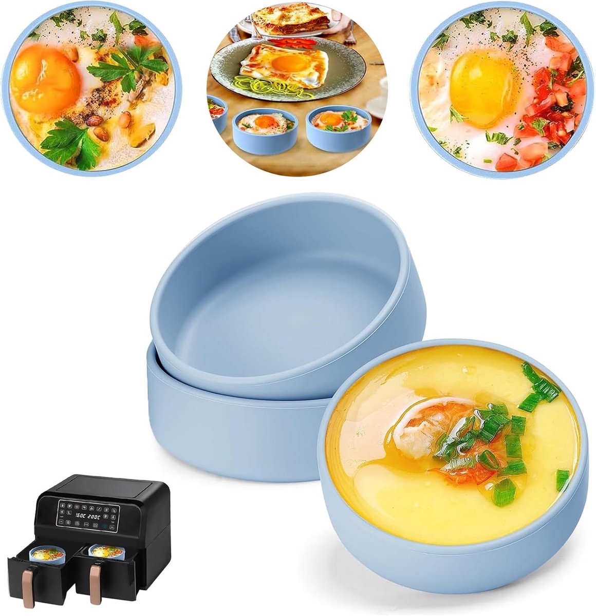 Egg boiler - Egg shaper - Egg mold - Boil egg boiler for boiled eggs - Microwave egg boiler for one egg (2 pieces) - Image 1