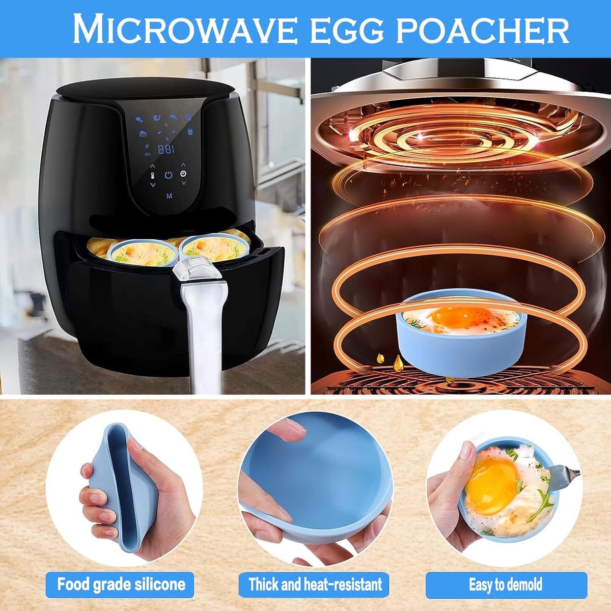 Egg boiler - Egg shaper - Egg mold - Boil egg boiler for boiled eggs - Microwave egg boiler for one egg (2 pieces) - Image 4