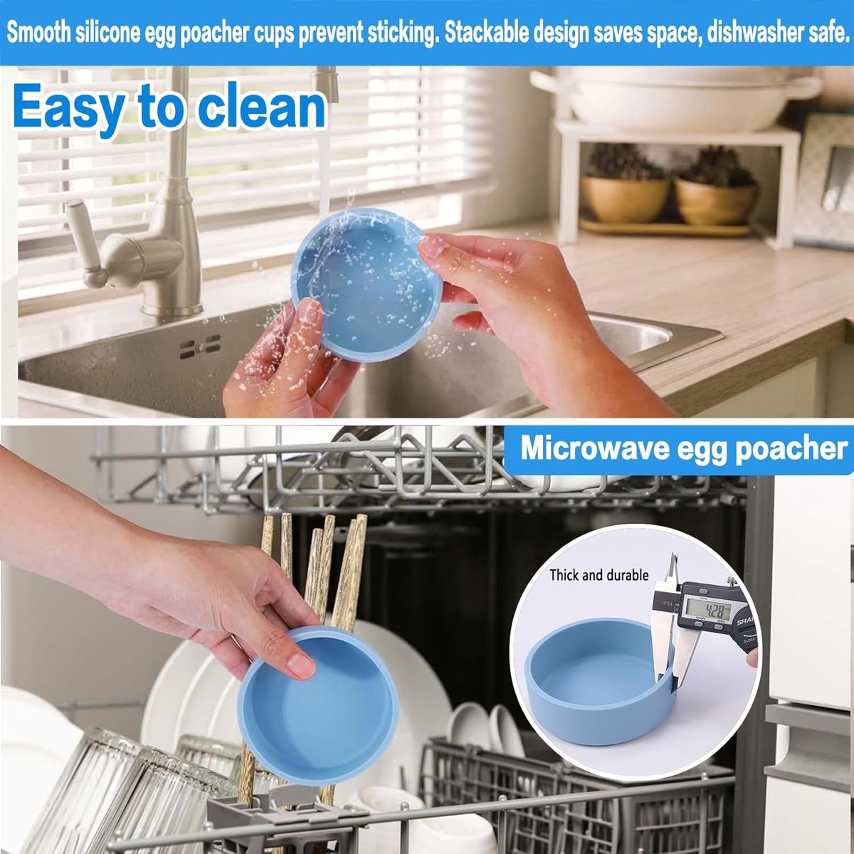 Egg boiler - Egg shaper - Egg mold - Boil egg boiler for boiled eggs - Microwave egg boiler for one egg (2 pieces) - Image 5