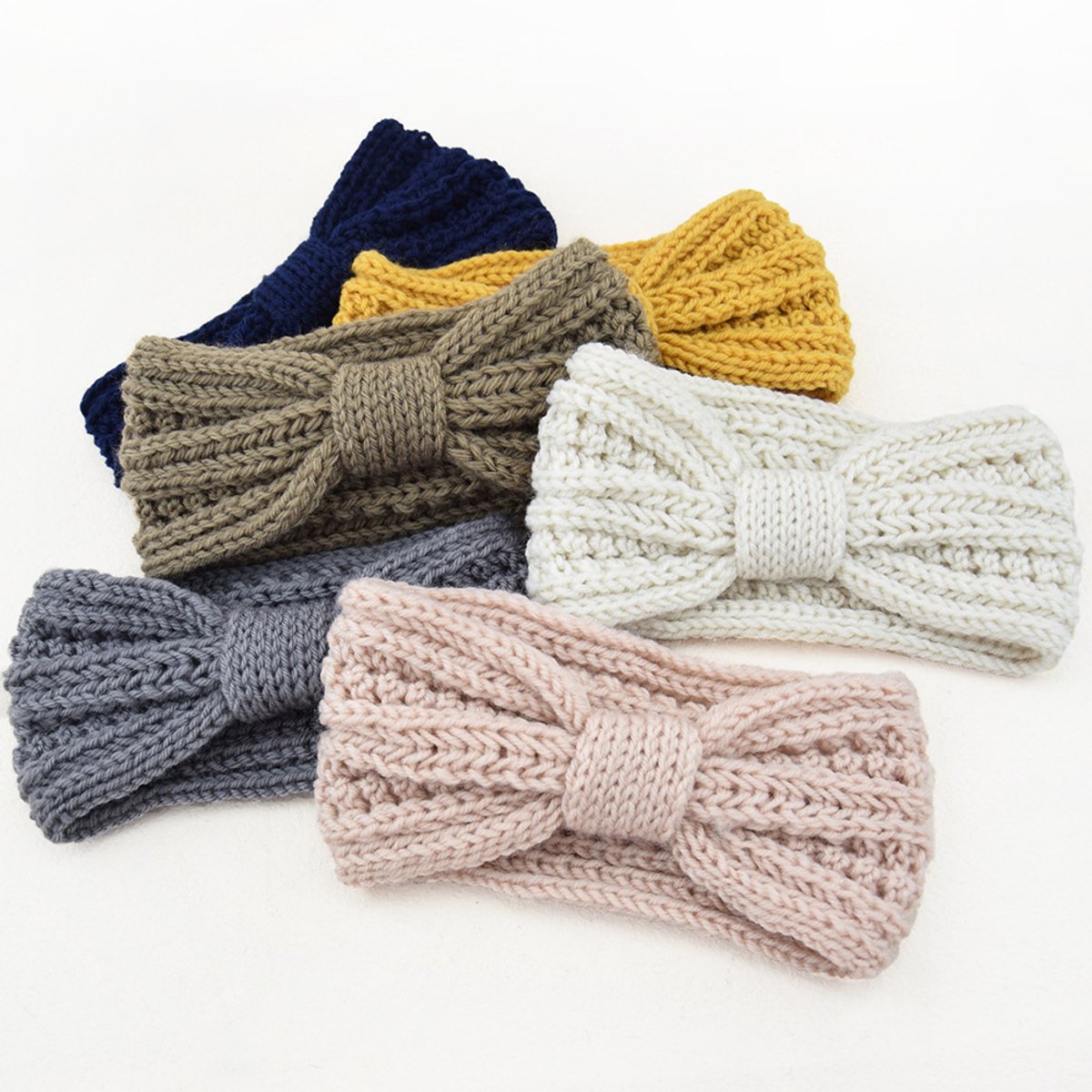 Women's Headbands 4-piece – Knitted, soft, for skiing/hiking - Image 1