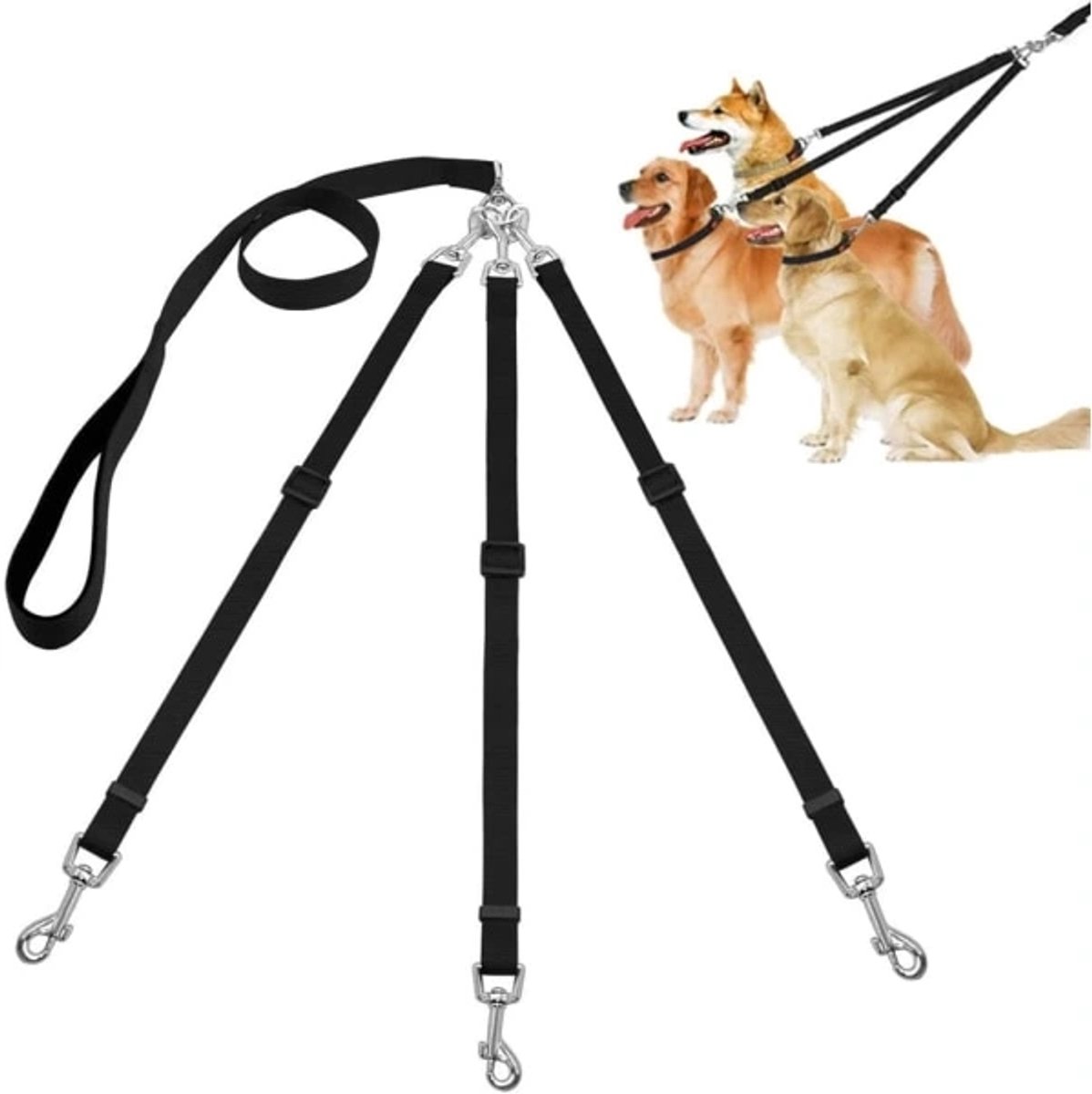 3-in-1 Dog Leash – Adjustable, detachable, for medium-sized dogs - Image 1