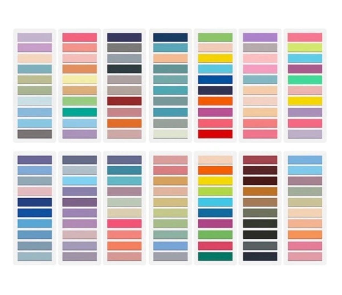 Color index stickers 2000-piece 1.6×0.5 inch – PET, page markers - Image 1