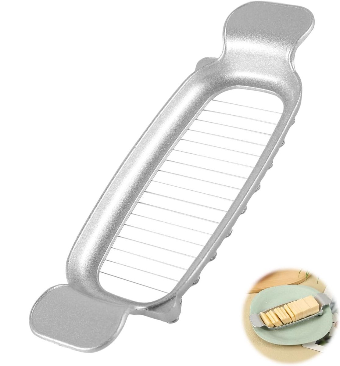 Butter and cheese slicer - 304 stainless steel, multifunctional kitchen tool for cutting butter - Cheese and fruit - Image 1