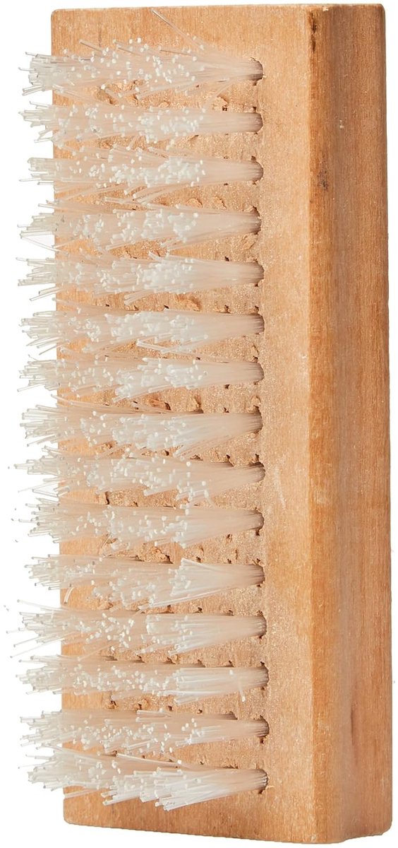 Nail brush - Wooden nail brush - Double-sided soft brush for cleaning nails - Nail and pedicure brush - Image 3
