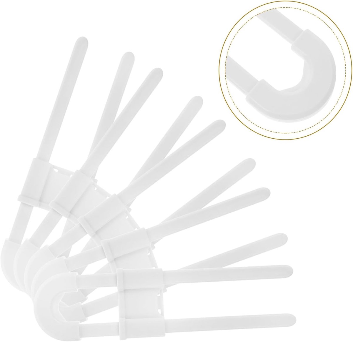 Child lock cabinets - Cabinet security for children - for cabinets and refrigerators - 5 pieces - White - Image 5