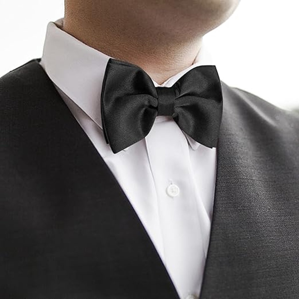 8 men's bow ties, pre-tied men's bow ties, adjustable satin bow tie for all ages - Image 4