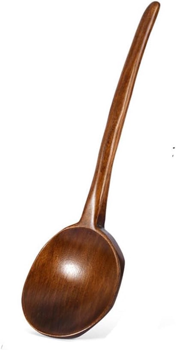 Wooden cooking spoons - 1 piece, 27 cm long spoons - For stirring, tasting, and turning food - Large wooden cooking spoons - Suitable for cooking and crafting - Image 1