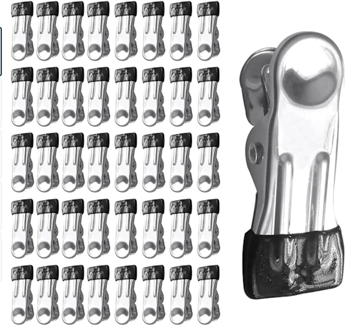 Stainless Steel Clothes Clips 40-piece – Strong, for outdoor use - Image 1