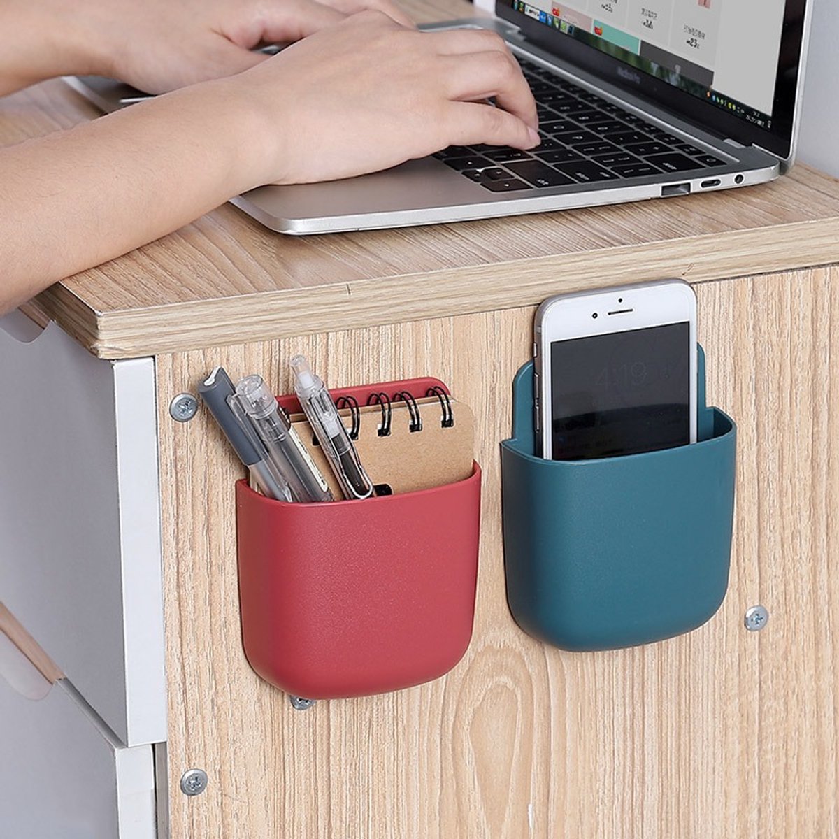 6-Piece Phone Wall Mount – Punch-Free, Storage Function - Image 2