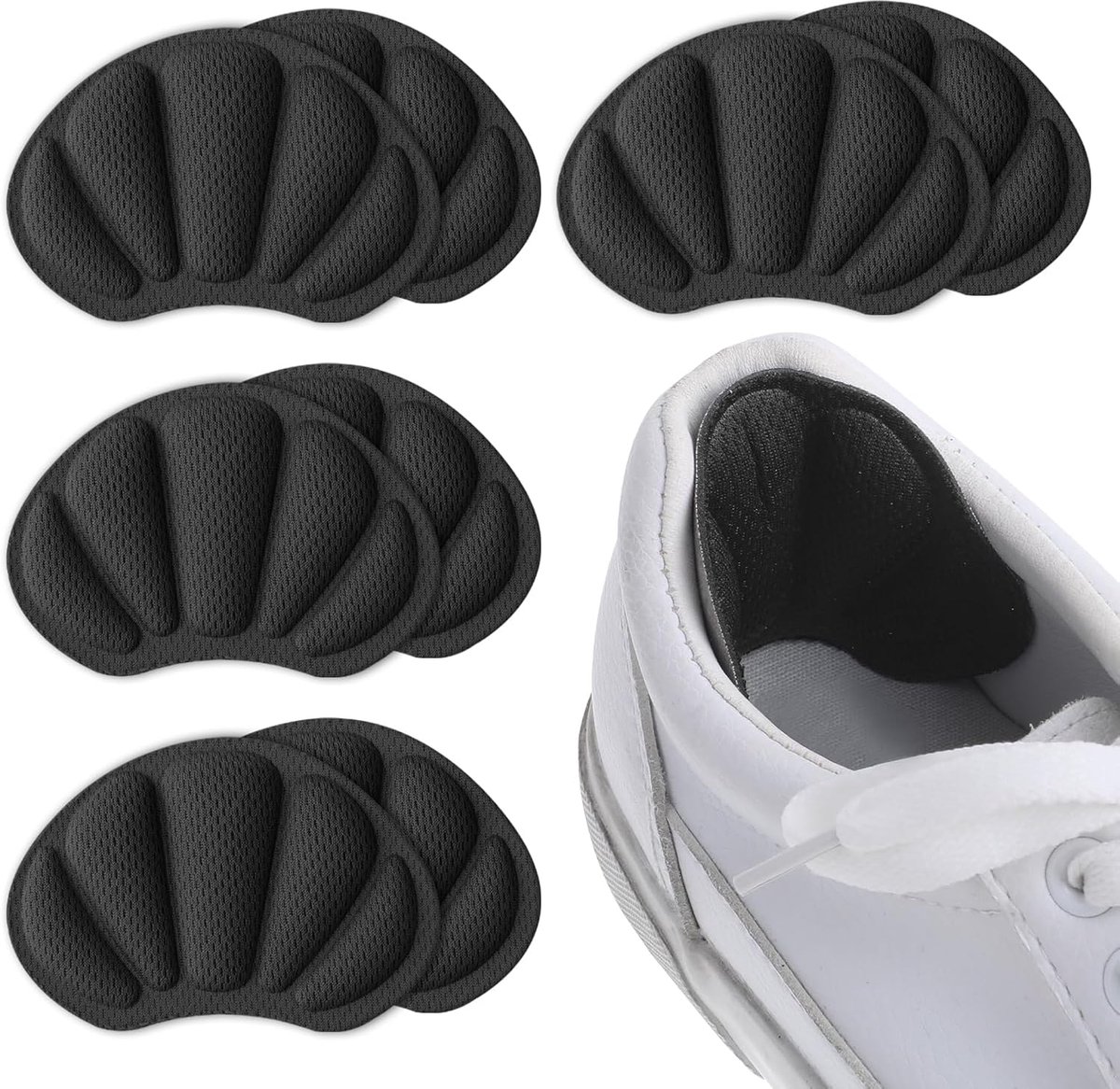 4-Pair Heel Sole - Anti-Slip Heel Sole for High Heels & Dress Shoes - Anti-Slip Heel - Self-Adhesive Heel Sole - Suitable for Loose-fitting Shoes, Anti-Slip Heel Sole - Unisex Anti-Wear Heel Protectors - Image 5