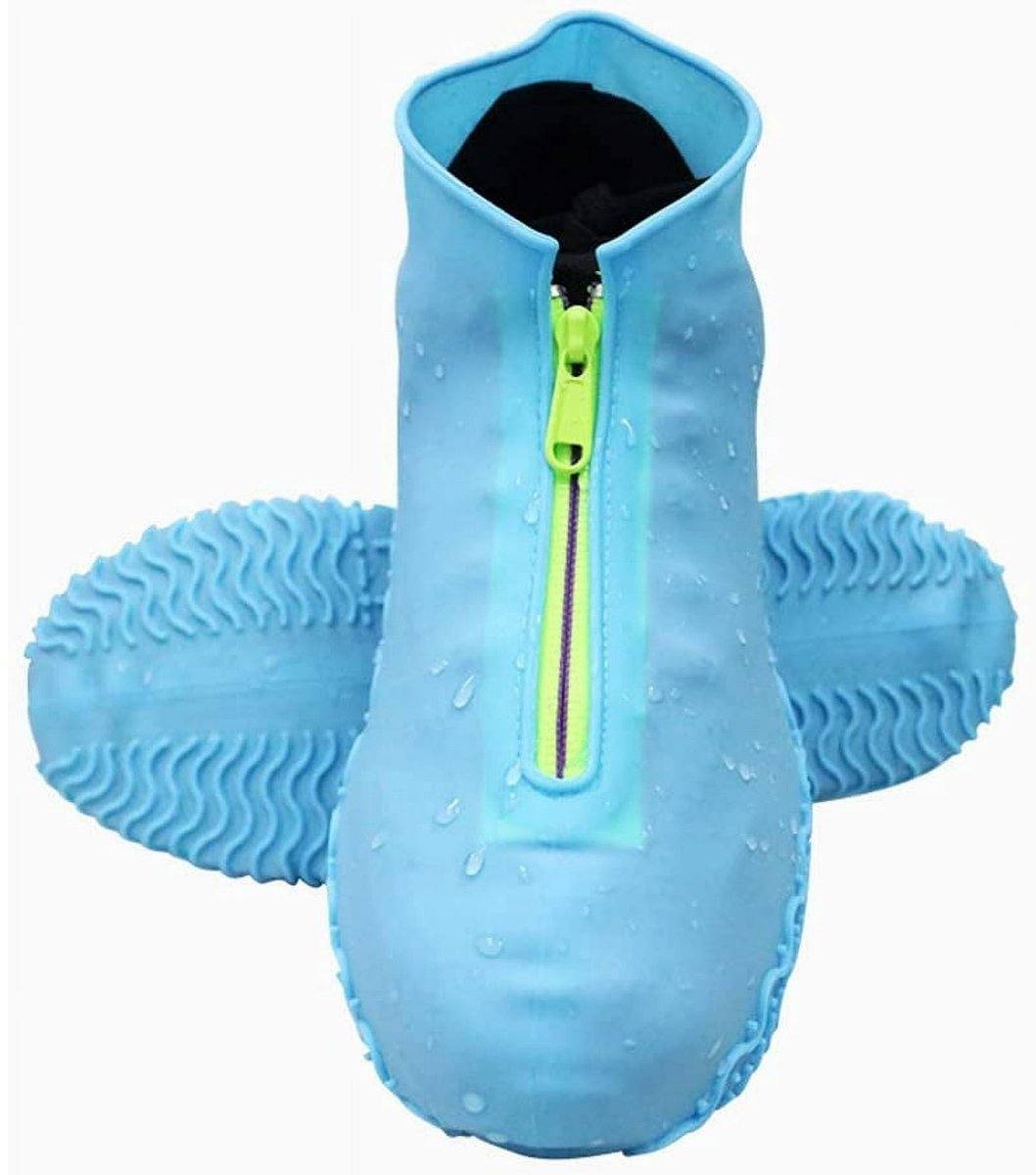Waterproof shoe covers - Rain boot covers - Non-slip rain boots - Overshoe-style rain boots - Blue - Size 39-42 - Image 1