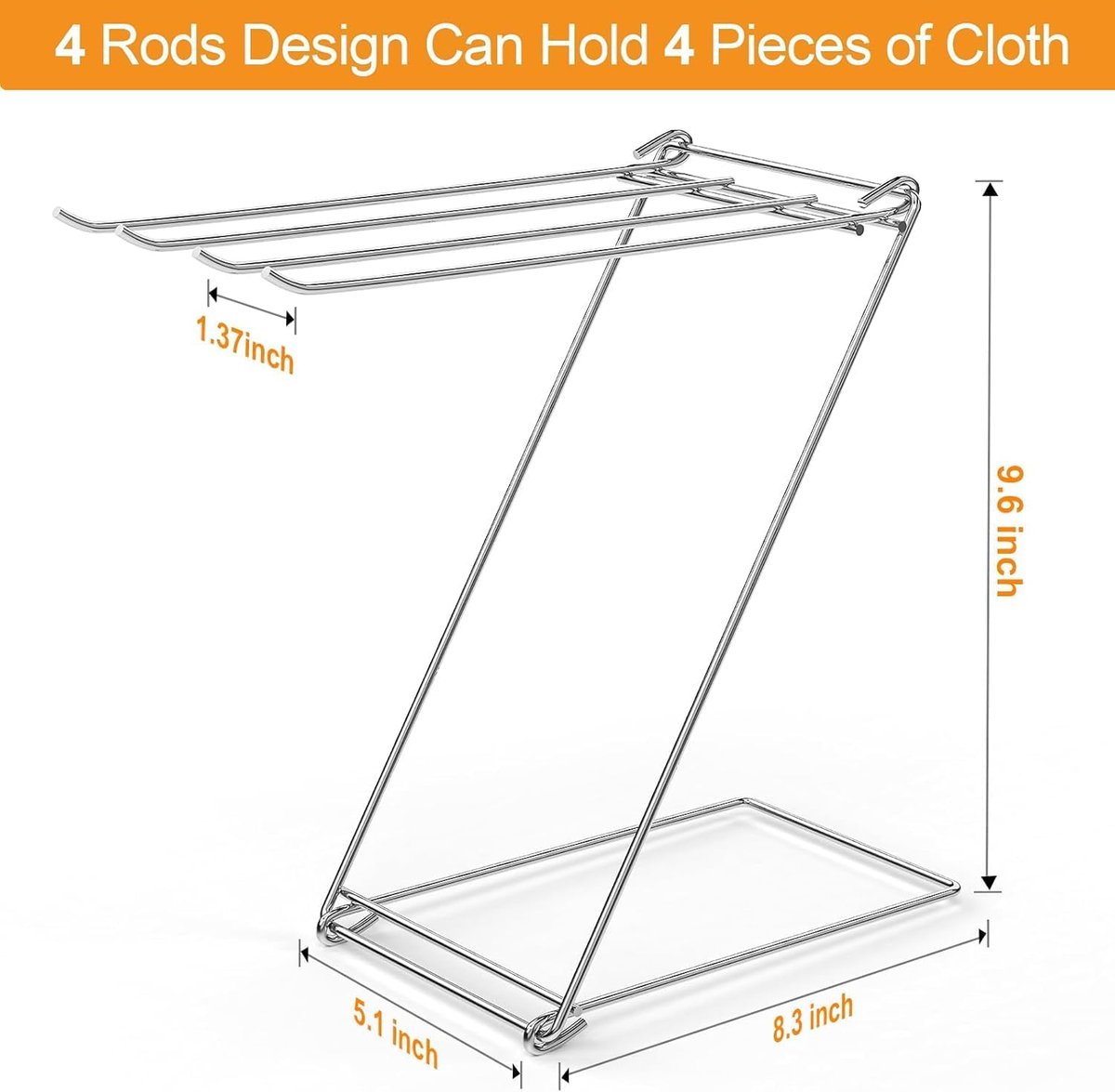Kitchen Towel Holder, 4-Arm Kitchen Towel Rack for Drying Dishcloths Hand Towels, Foldable Free Standing Hand Towel Holder for Countertop Bathroom Kitchen Organization RV Essentials, 2 Pack - Image 3