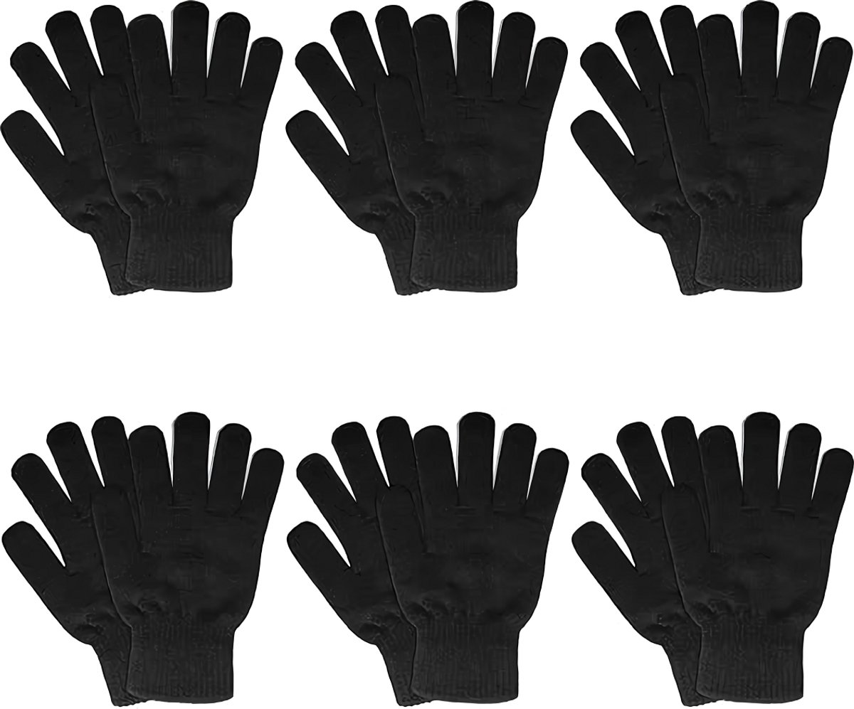 Women's winter coat 6 pairs of women's winter gloves - warm knitted gloves for men for cold weather - Warm gloves - Men's Gloves - Women's Gloves - Winter Gloves - Ski Gloves - Image 1