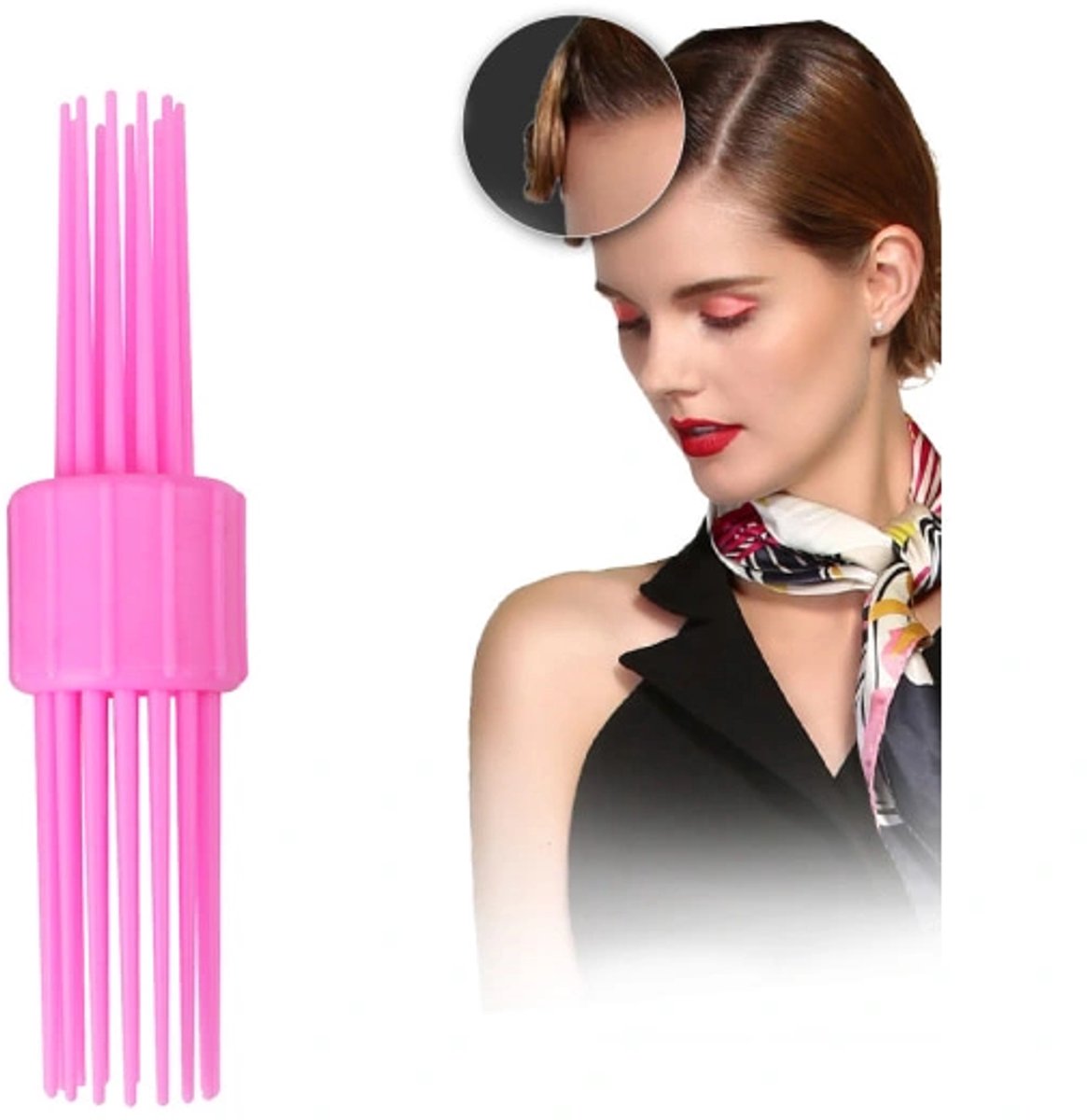 Hairdressing Tool 2-piece – Hair comb + roller curler - Image 4