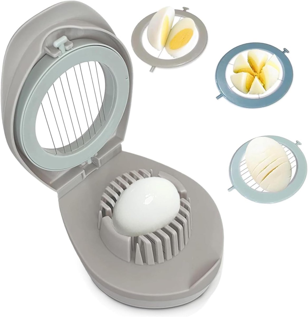 Egg slicer - stainless steel egg slicer - Suitable for slicing eggs - Multifunctional egg slicer - Comes with storage box - Also suitable for slicing eggs, strawberries, and other soft fruit. - Image 1