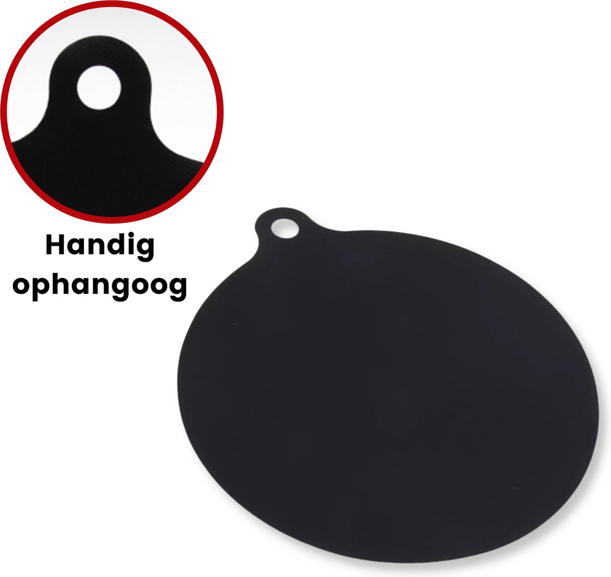 Induction Protector - Pan Coaster - Set of 4 - 22CM - Resistant up to 240 ºC - Silicone - Black - Image 4